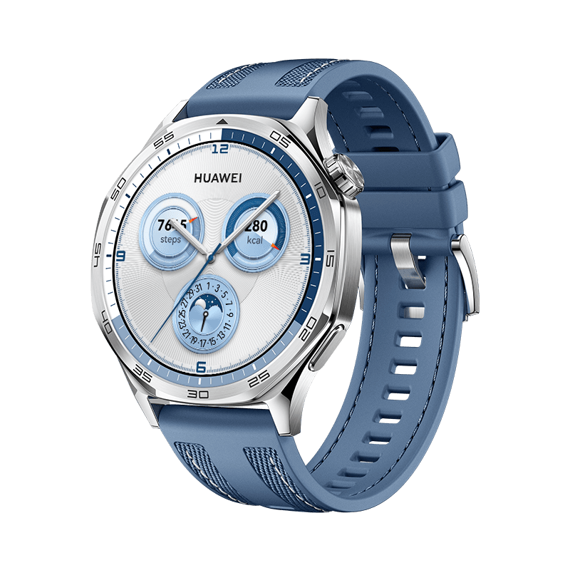 Huawei HUAWEI WATCH GT 5 46mm Tarnish Stainless Steel con Correa Tejido Reciclado Azul