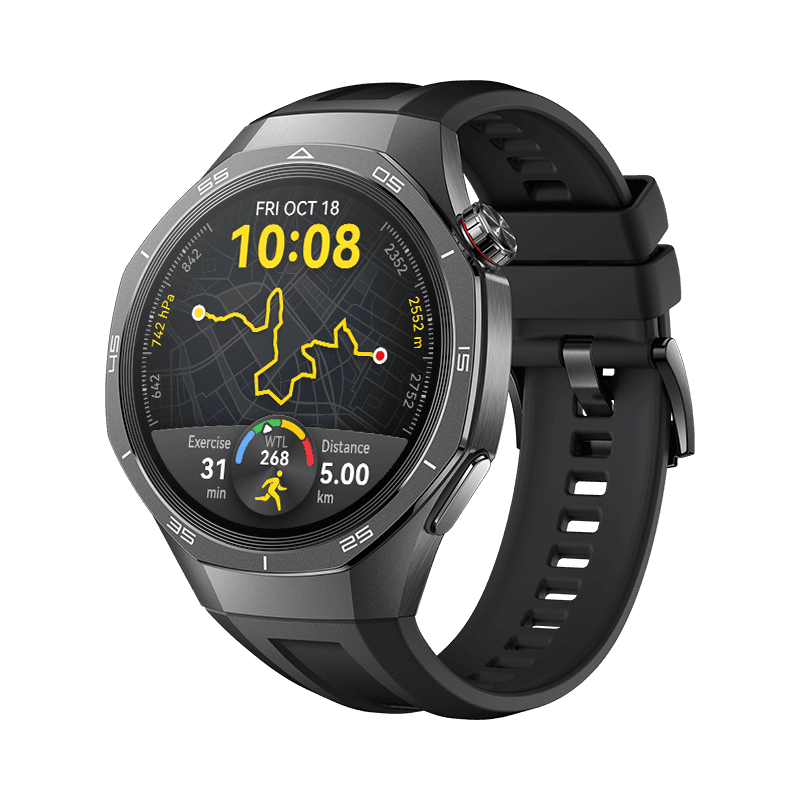 Huawei HUAWEI WATCH GT 5 Pro 46mm Tarnish Titanium con Correa Negra Fluoroelastómero